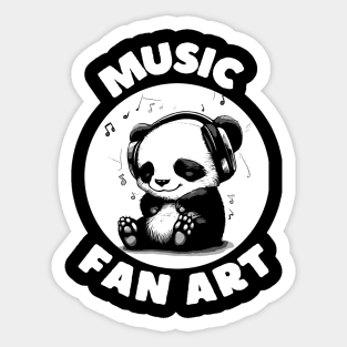 Panda Musical Sticker